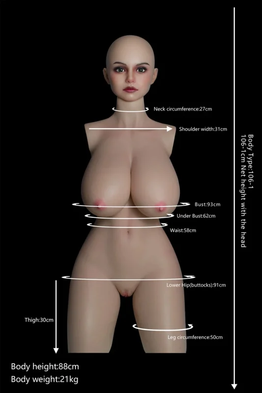 106 1cm Top Fire Doll Body Head Measurements 头部身体数据
