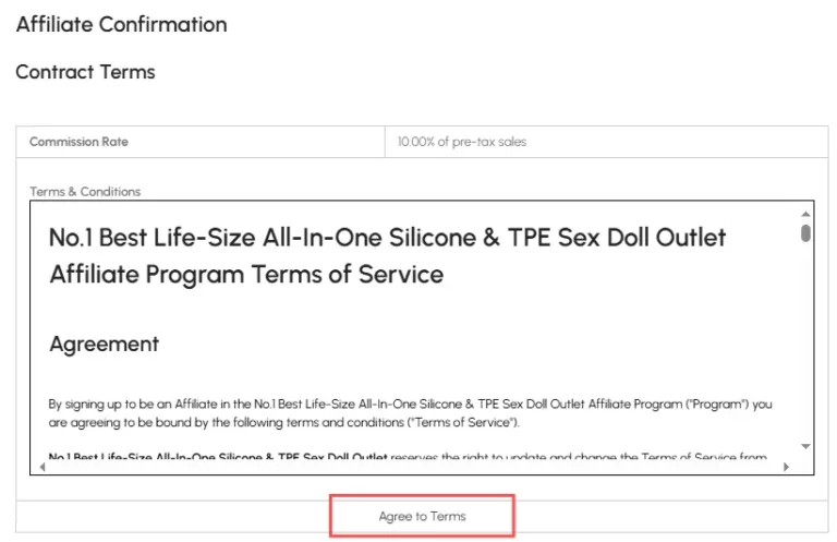 affiliate 4 confirm terms